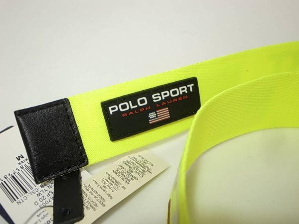 ナチュラ 新品POLOポロ スポーツDリング ベルト ネオンイエローM