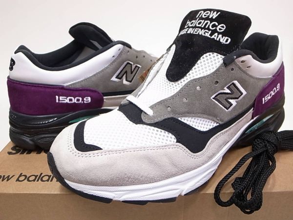 【送料無料 即決】NEW BALANCE UK製 M15009EC 29cm US11 新品 ハイブリッド 融合モデル M1500 990v3 白x灰x紫x黒MADE IN ENGLANDイギリス製