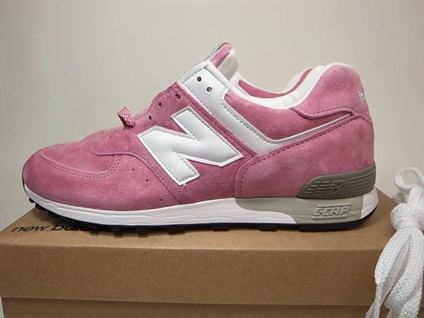 【送料無料 即決】NEW BALANCE UK製 M576PNK 26cm US8新品 30周年記念PINKピンクxホワイト限定オールピッグスキンスエード英国製イギリス製