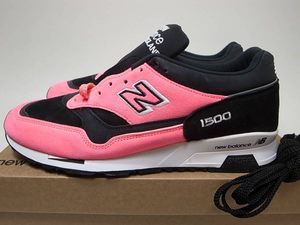 【送料無料 即決】海外限定 NEW BALANCE UK製M1500NEN 25.5cm US7.5新品ブラックxネオンピンク黒xNEONスウェードMADE IN ENGLANDイギリス製