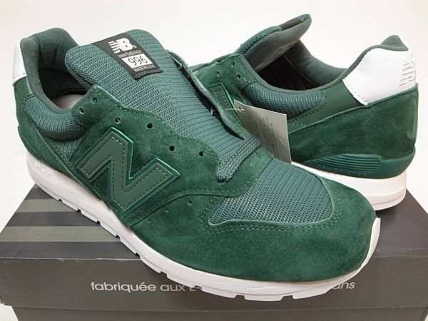 【送料無料 即決】NEW BALANCE USA製 M996LRC 30cm US12 新品 グリーンxホワイト緑x白ピッグスキンスエードxメッシュMADE IN USAアメリカ製_画像1