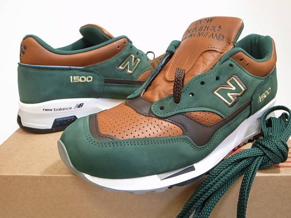 【送料無料 即決】NEW BALANCE UK製 M1500GT 28cm US10新品 復刻カラー オールレザー ヌバック グリーンxブラウン  MADE IN ENGLAND 英国製