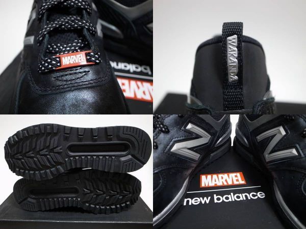 【送料無料 即決】NEW BALANCE x MARVEL MS574BKP SPORT 28.5cm US10.5 新品 マーベル映画ブラックパンサーBLACK PANTHER 別注コラボ 限定_画像6