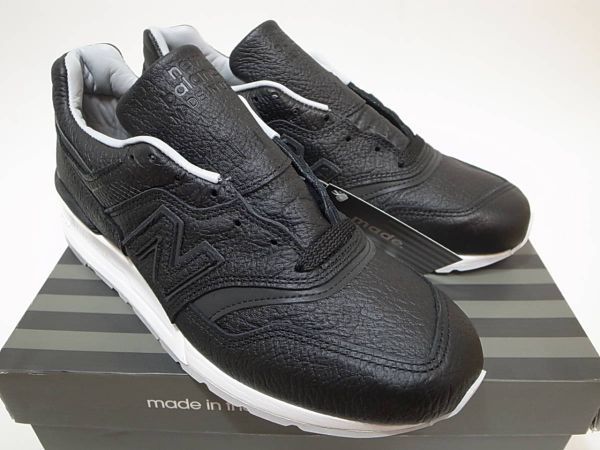 【送料無料 即決】NEW BALANCE USA製 M997BSO 26.5cm US8.5新品ブラックBLACKバイソンレザーBISON LEATHER黒x白 アメリカ米国製MADE IN USA_画像5