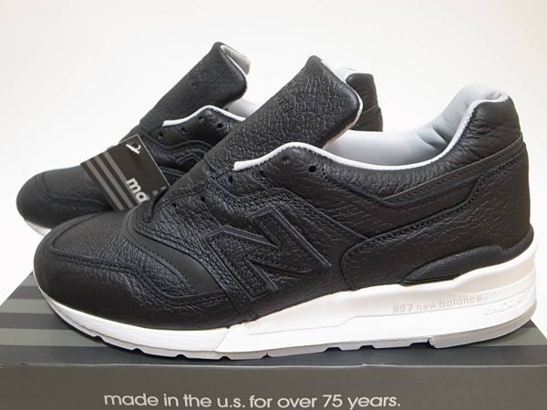 【送料無料 即決】NEW BALANCE USA製 M997BSO 26.5cm US8.5新品ブラックBLACKバイソンレザーBISON LEATHER黒x白 アメリカ米国製MADE IN USA_画像2