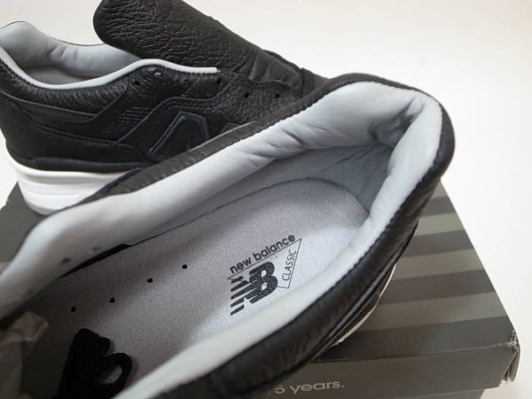 【送料無料 即決】NEW BALANCE USA製 M997BSO 27.5cm US9.5新品 オールレザーモデル BLACK バイソンレザー BISON LEATHER 黒x白 アメリカ製_画像8