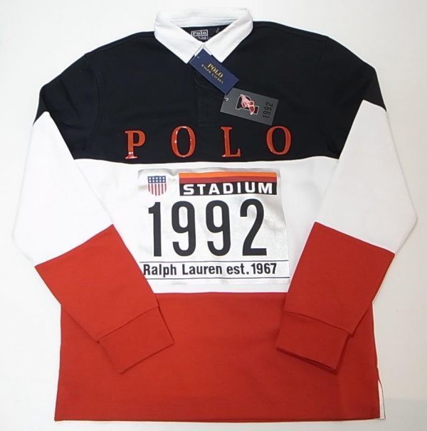 【送料無料 即決】Polo Ralph Lauren Winter Stadium Rugby Shirt 1992 ウインター スタジアム  ラガーシャツ ラグビーシャツ ポロ S 新品