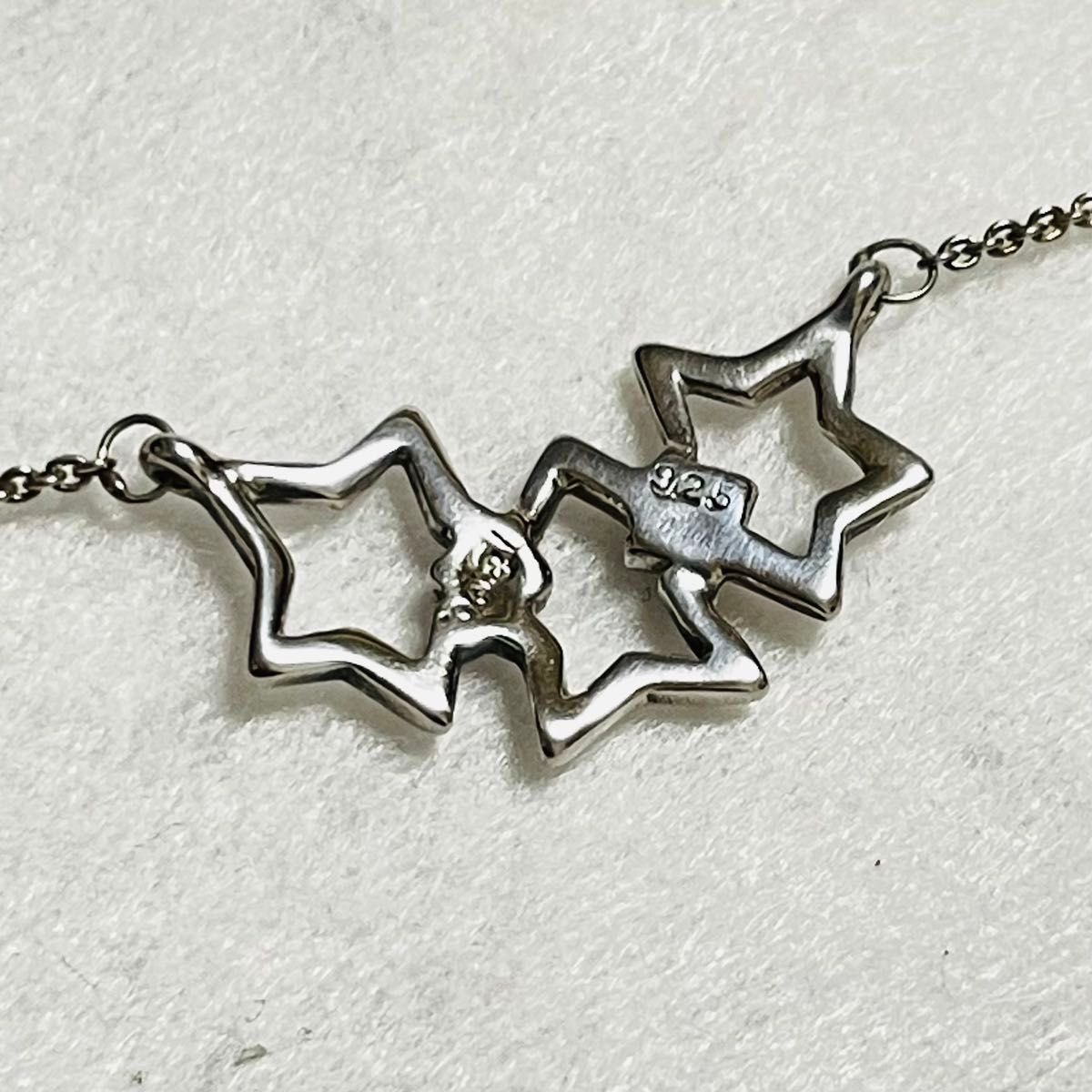 【美品】Tiffany ティファニー ボリュームスター ネックレス SV925 Tiffany & Co ティファニー SV925 トリプルスター ネックレス