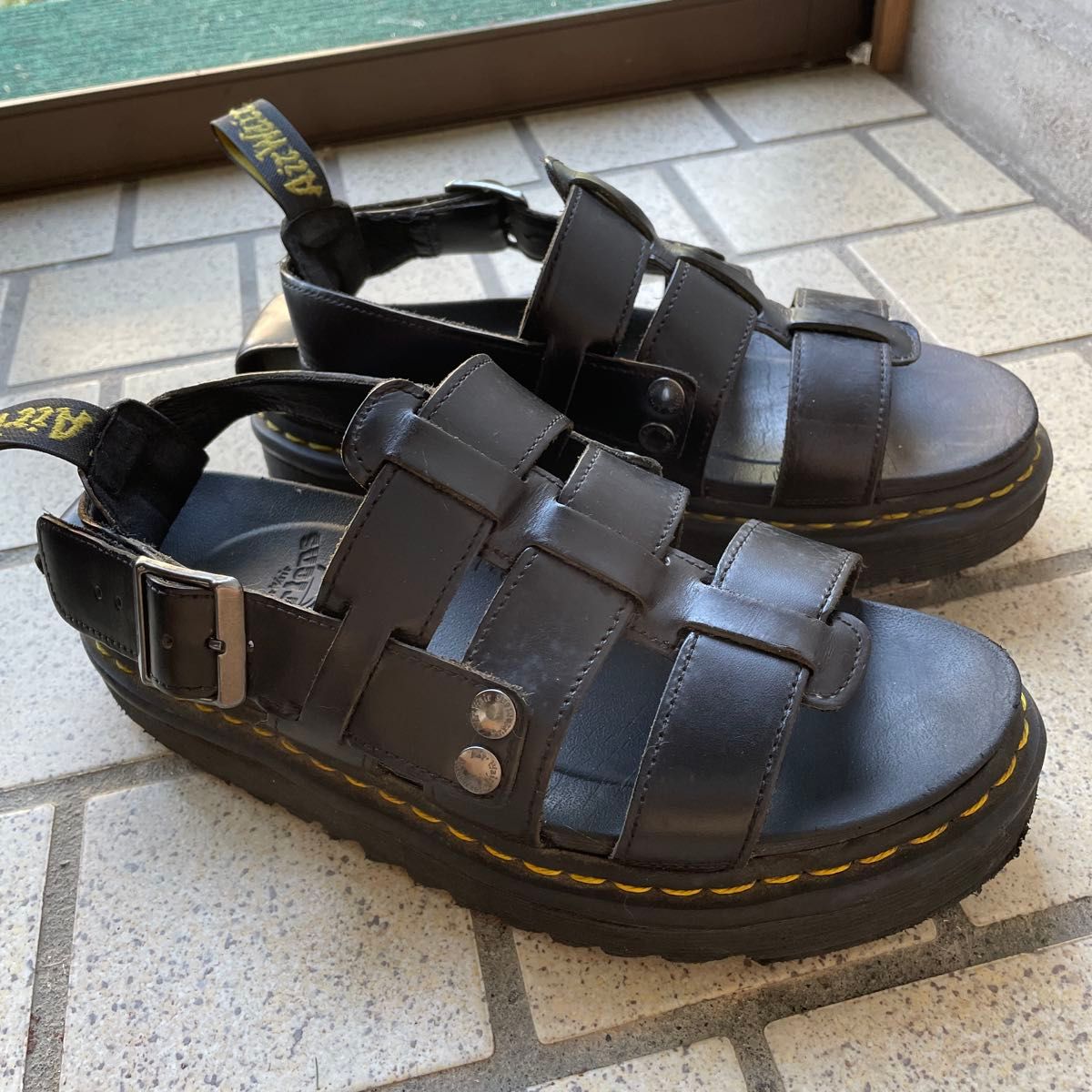 Dr.Martens サンダル UK8 Dr Martens サンダル レザー UK8 ブラック|Yahoo!フリマ(旧