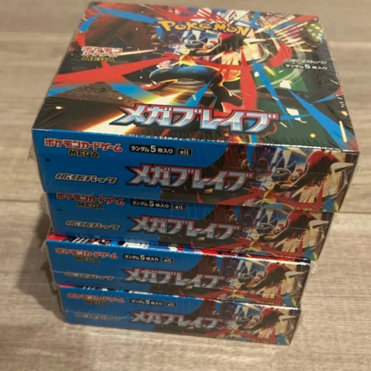 メガブレイブ メガシンフォニア 4box シュリンク付き ポケモンカード メガブレイブ シュリンク付き 4BOX シュリンク