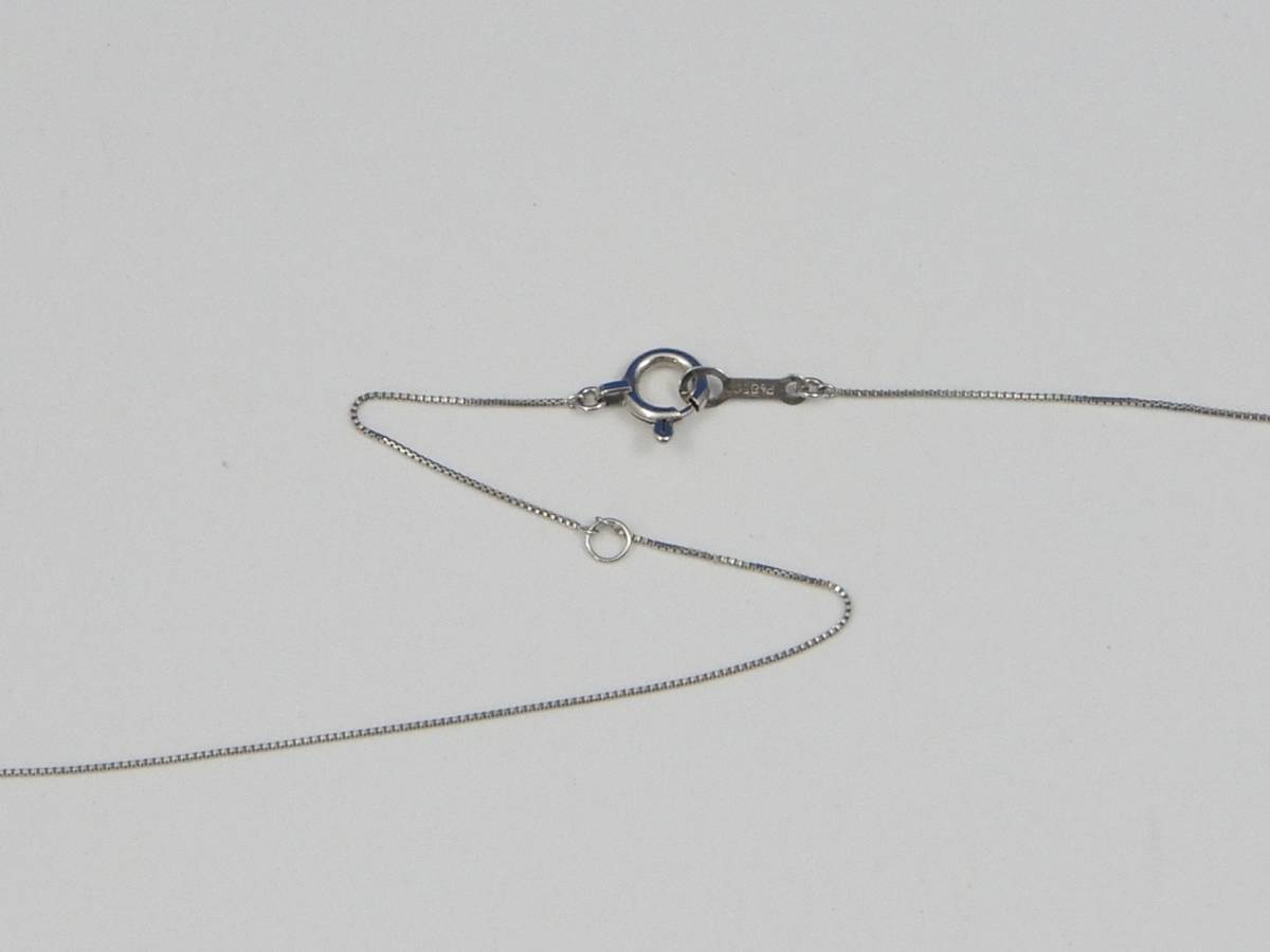 プラチナ ダイヤモンド 0.15ct Pt極細チェーン ペンダントネックレス 40cm 送料無料 6307 6