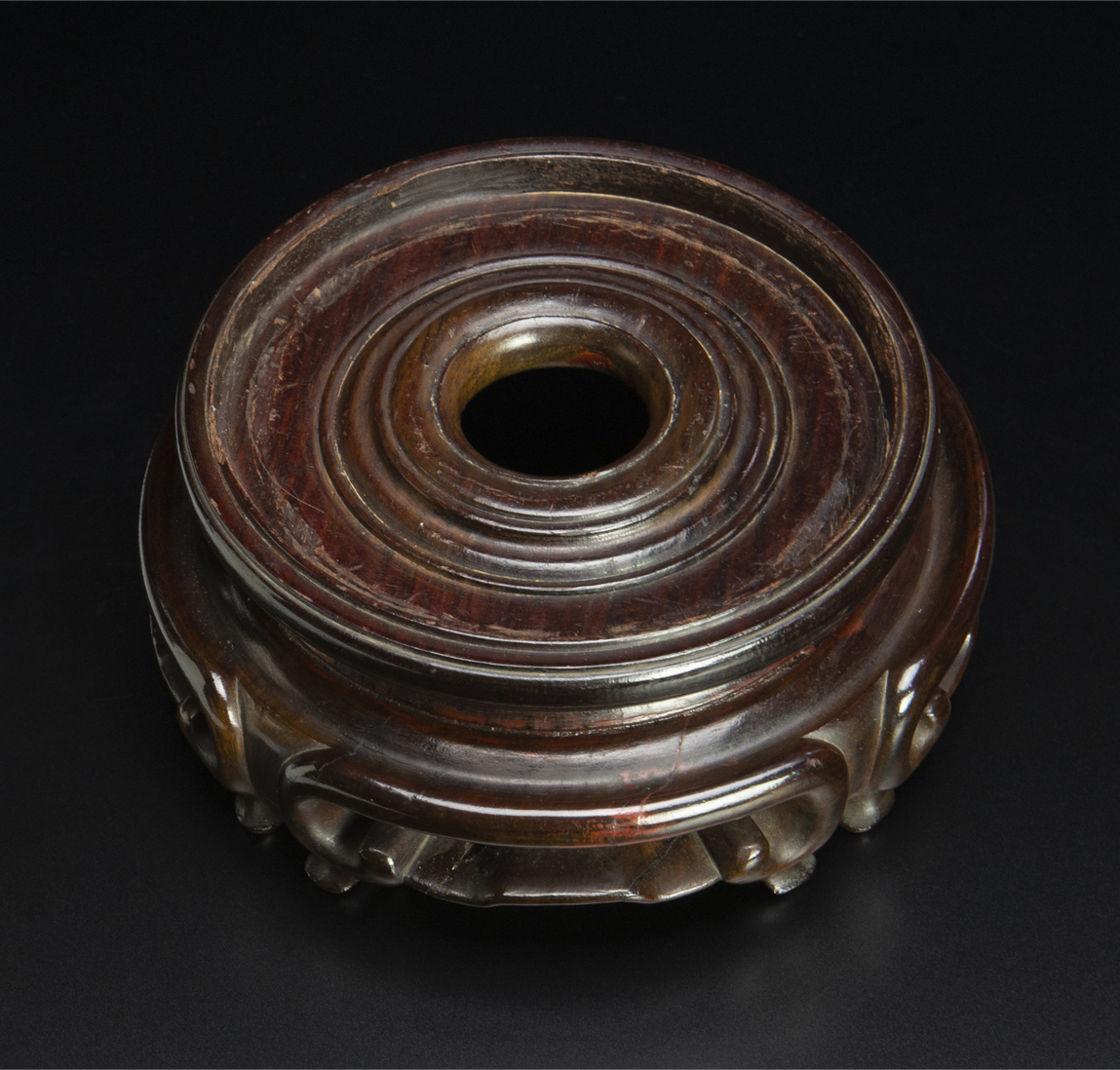 清 茄皮紫釉弦紋瓶 共台 中国 古美術