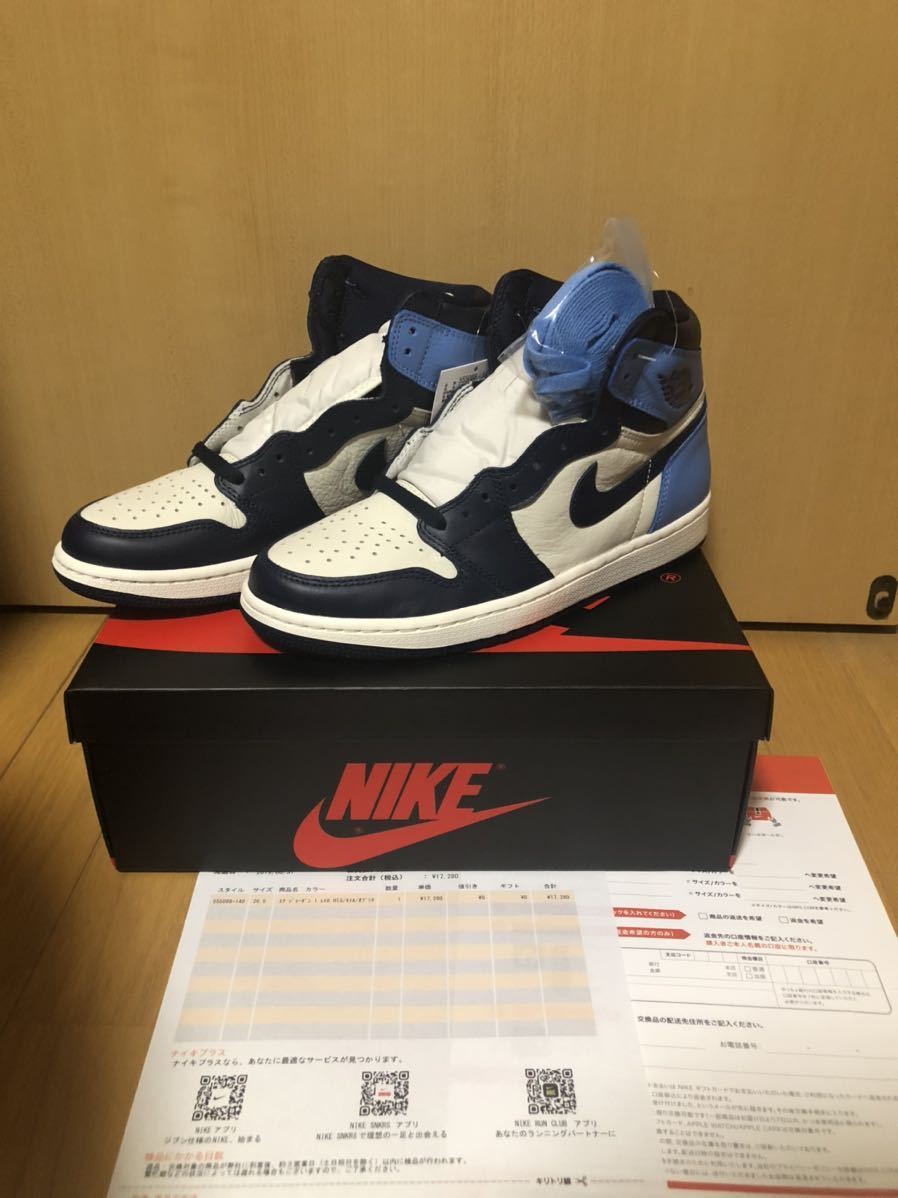 新品】26 5cm NIKE AIR JORDAN1 RETRO HIGH OG OBSIDIAN 新品】26 5cm NIKE AIR JORDAN1 RETRO HIGH OG OBSIDIAN