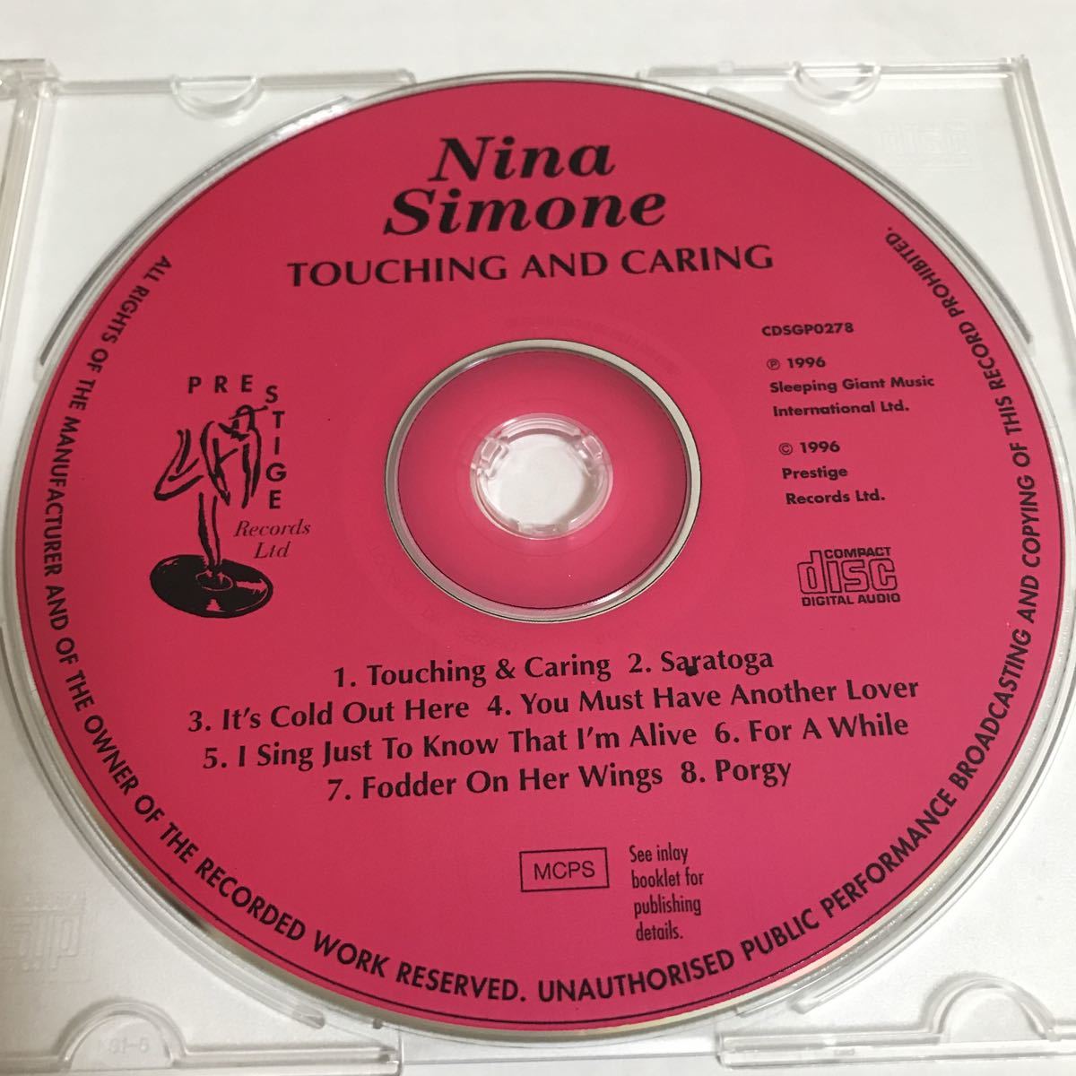 NINA SIMONE ニーナ シモン - TOUCHING AND CARING CD_画像3