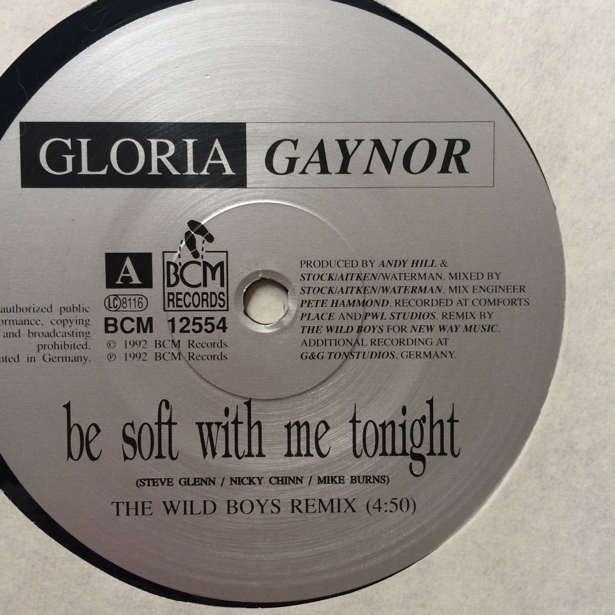 12’ Gloria Gaynor-Be soft with me tonight_画像2