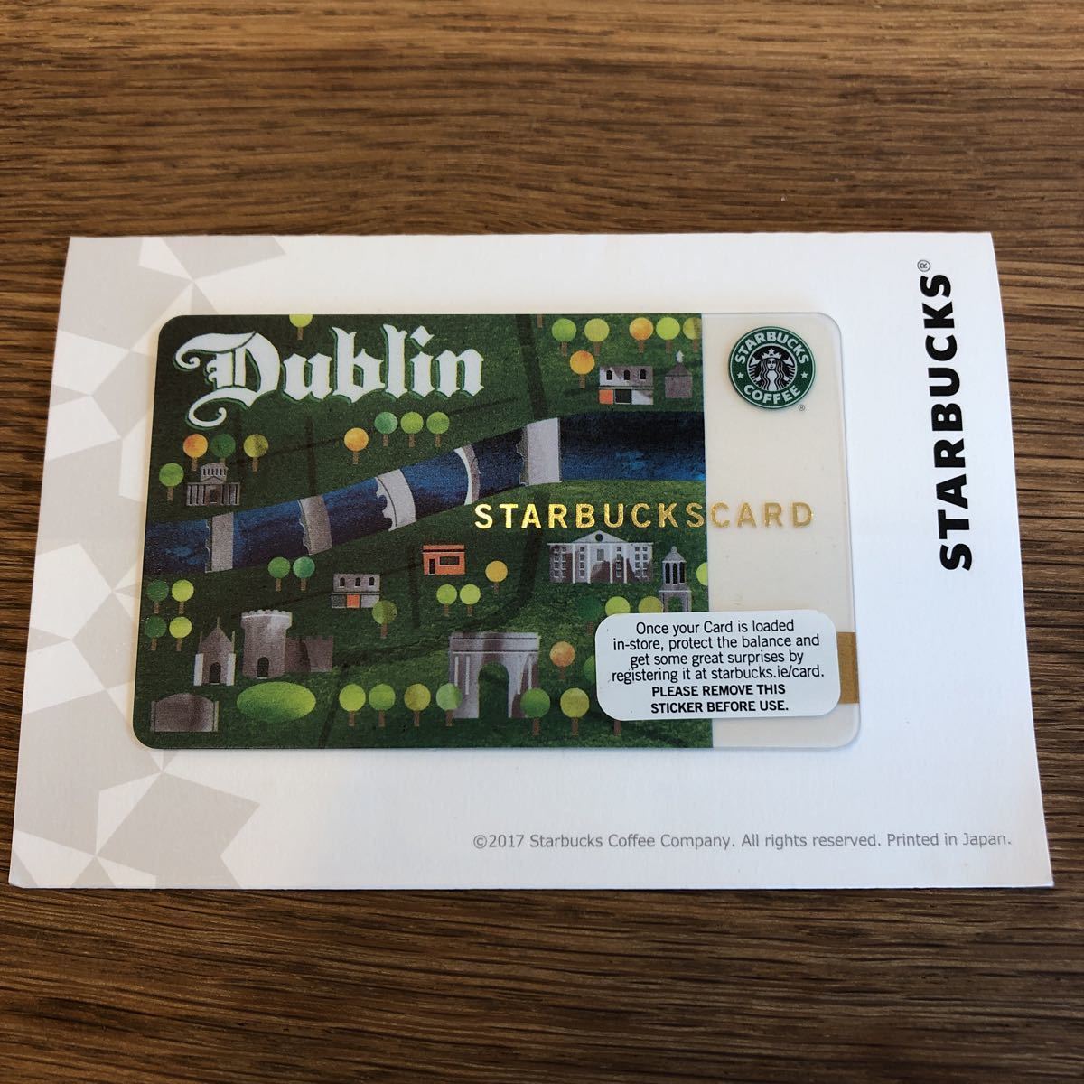 即決★超激レア ダブリン　Dublin イギリス UK スターバックスカード スタバ カード スタバカード 海外限定 2009年都市 旧ロゴ　pin未削り_画像1