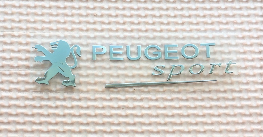  rare including postage PEUGEOT sport Logo Mark aluminium sticker emblem 