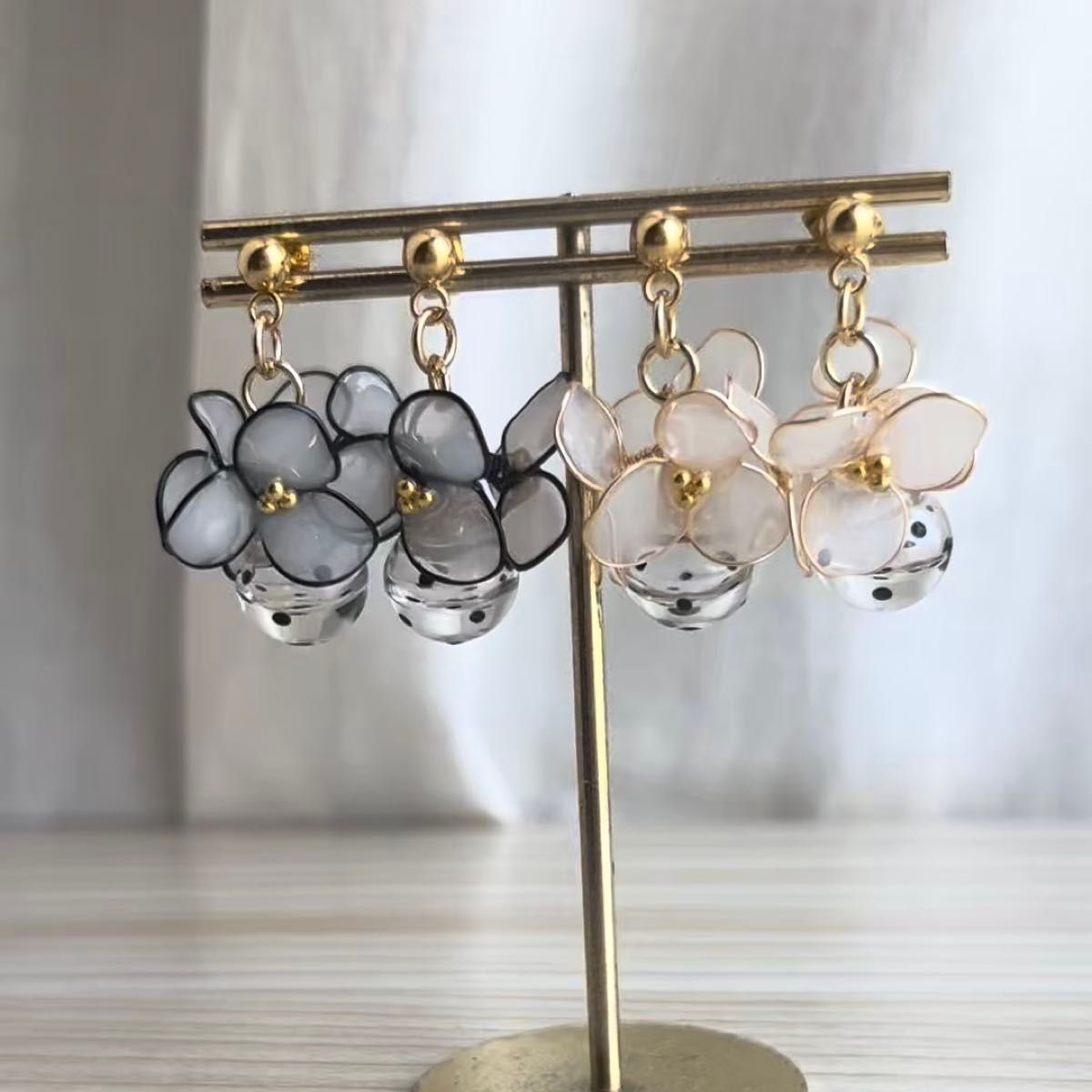 miniフラワー&ドットボールピアス/イヤリング