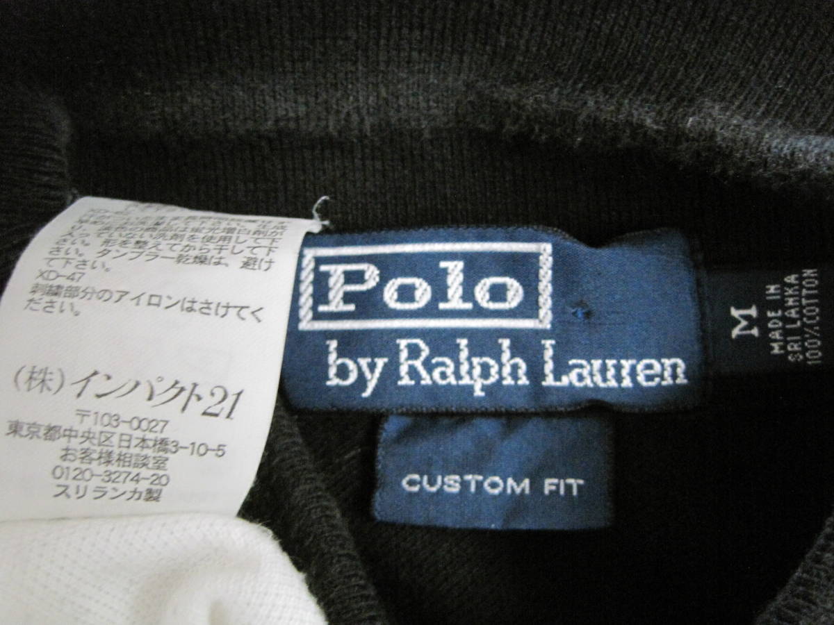 Polo by Ralph Lauren ポロバイラルフローレン CUSTOM FIT 胸刺繍　ポロシャツ　M_画像3