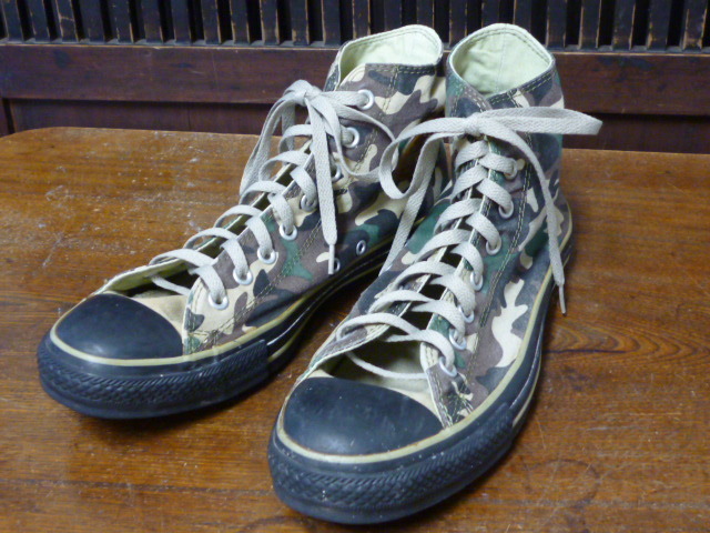 USA古着　CONVERSE ALL STAR HI US 10.5 29㎝ 迷彩 カモフラージュ コンバース オールスター ハイカット パンク_画像1