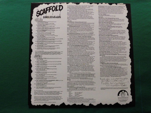 The Scaffold/Singles A's & B's　 P・マッカートニーの弟マイク・マックギアの結成したグループのシングル音源コンピUK盤良品_画像2