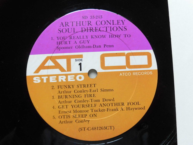 Arthur Conley/Soul Directions 「Funky Street」収録、サザン・ソウル　オーティス・レディング/プロデュース、1968年USオリジナル盤_画像3