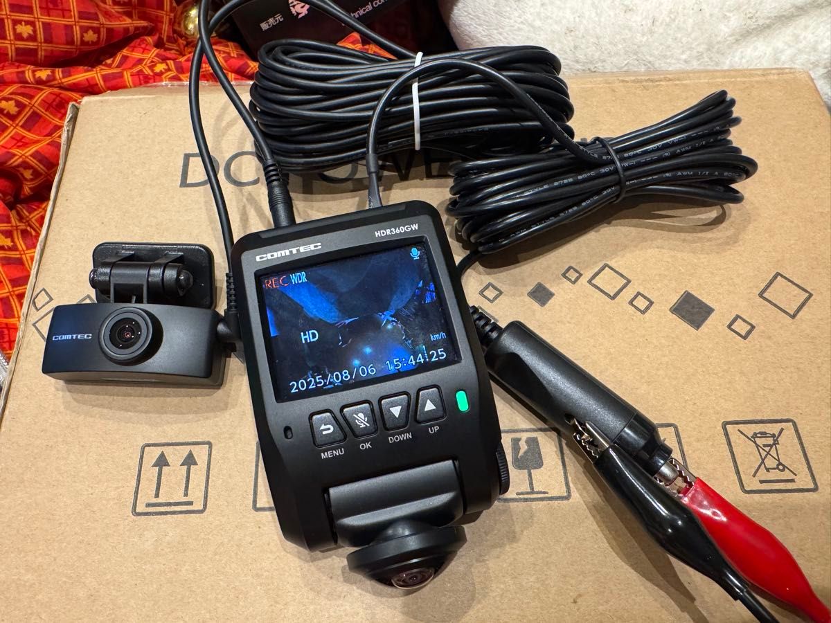 コムテック HDR360GW 中古 コムテックHDR360GW 360度2カメラモデル 故障部品交換済み品