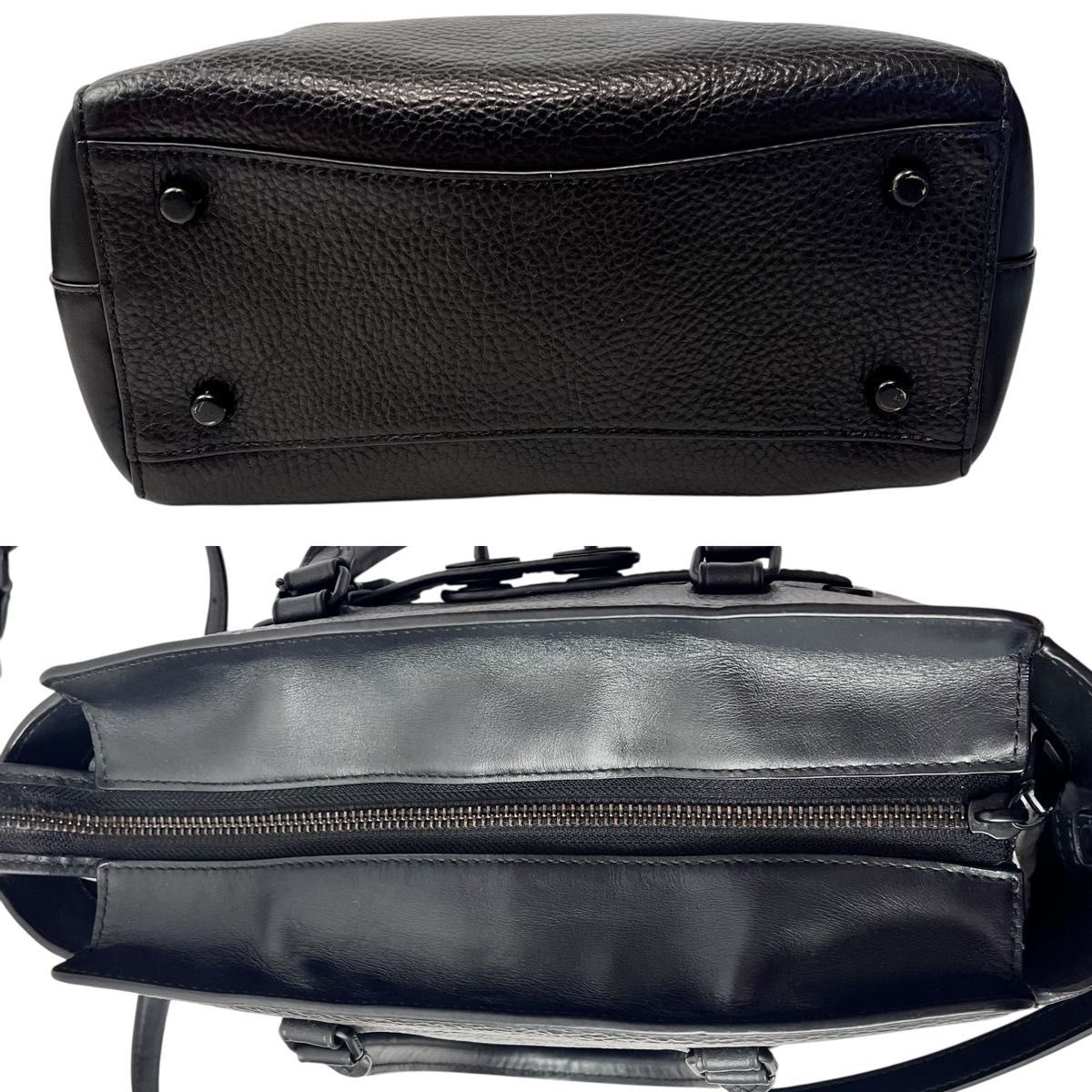 美品✨ コーチ ショルダーバッグ シボ革 レザー F72362 黒 美品 COACH コーチ 2way ショルダーバッグ ハンドバッグ オール