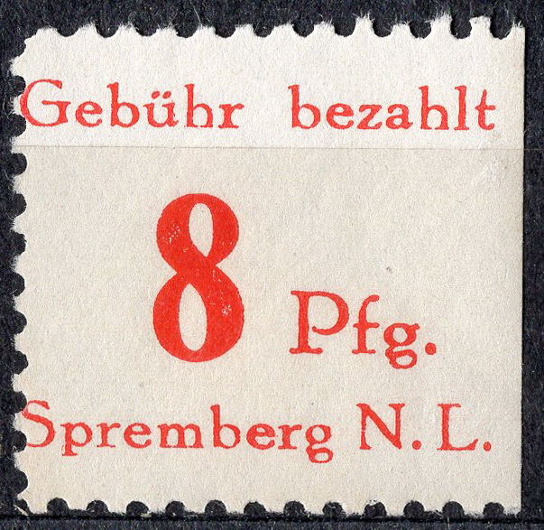 ★1946年 ドイツの都市 シュプレムベルク - 「8pfg」 未使用(NH)(MI#11)★VC-123_画像1