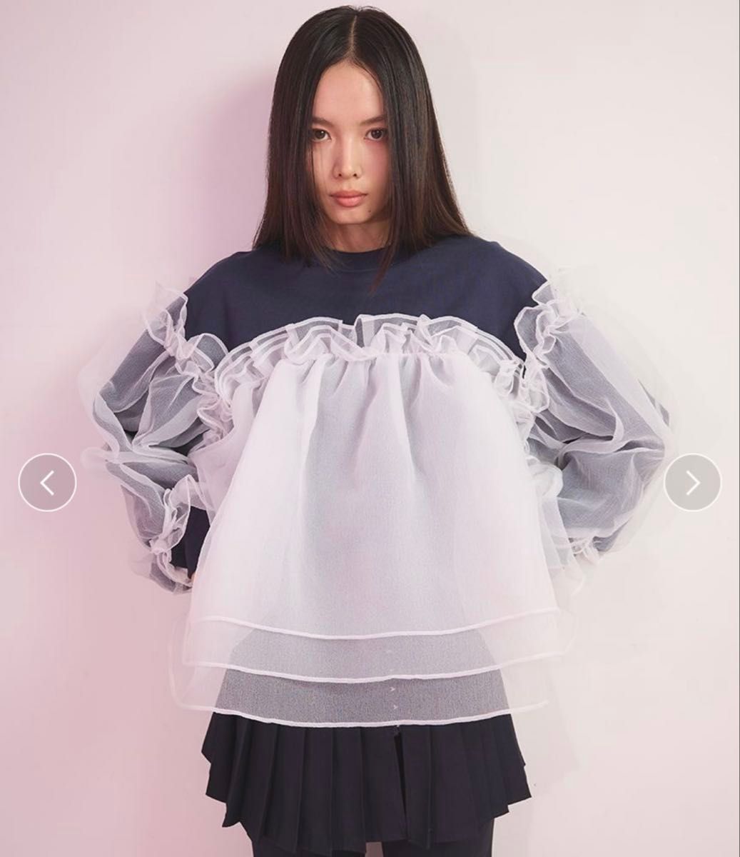 【美品】Bibiy. ビビィ ANNA PUFF TOP スウェット ANNA PUFF TOP Bibiy bibiy 新品タグ付き スウェット チュール