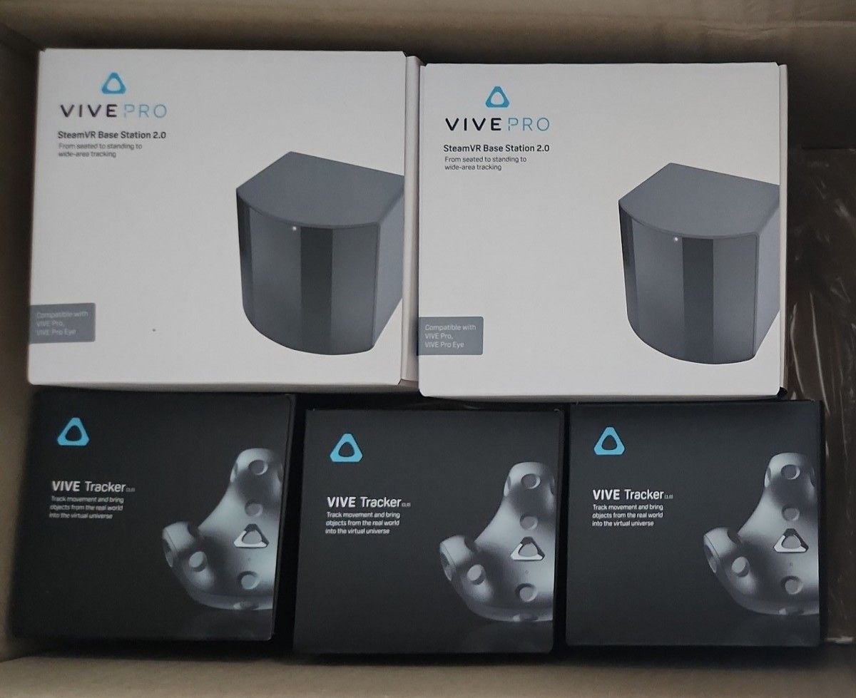 vivトラッカー3.0(3個) 2018(3個) basestation 2.0 新品未使用 VIVE Tracker(3 0) 3個 + Base Station 2 0 2個