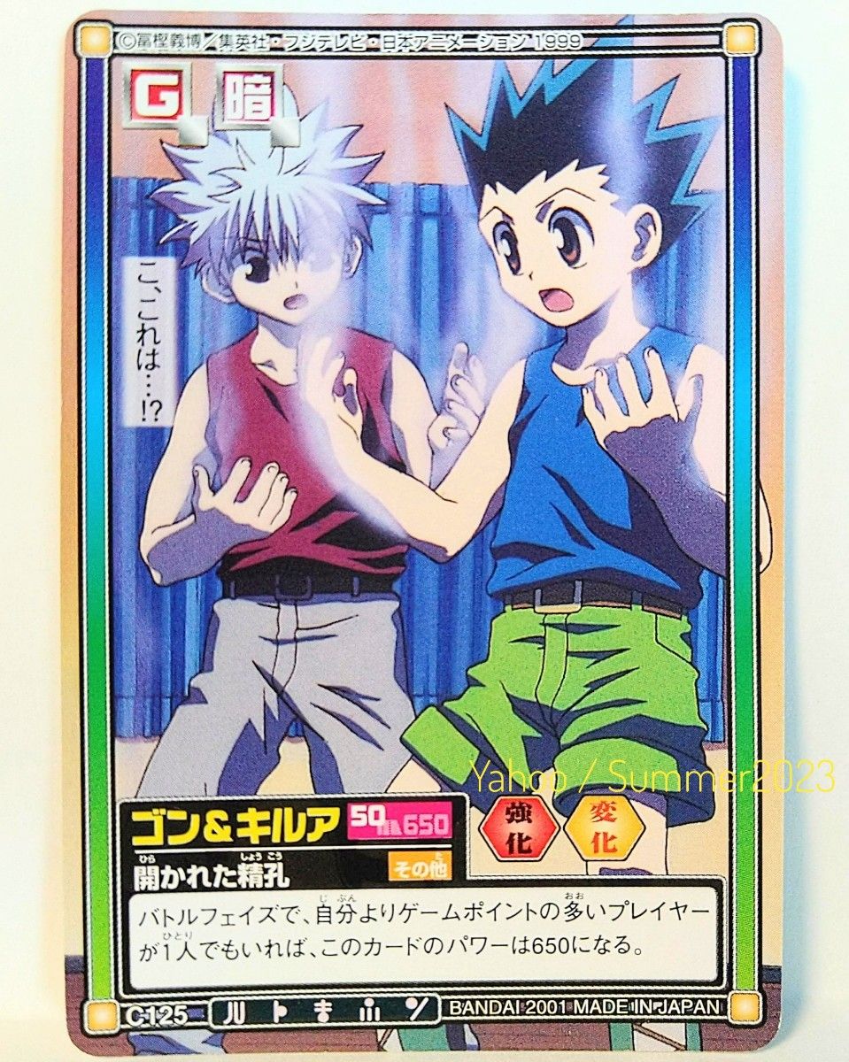 HUNTER×HUNTER カードダスハイパーバトル キルア22枚セット冨樫義博 HUNTER×HUNTER カードダス ハイパーバトル C125 ゴン キルア