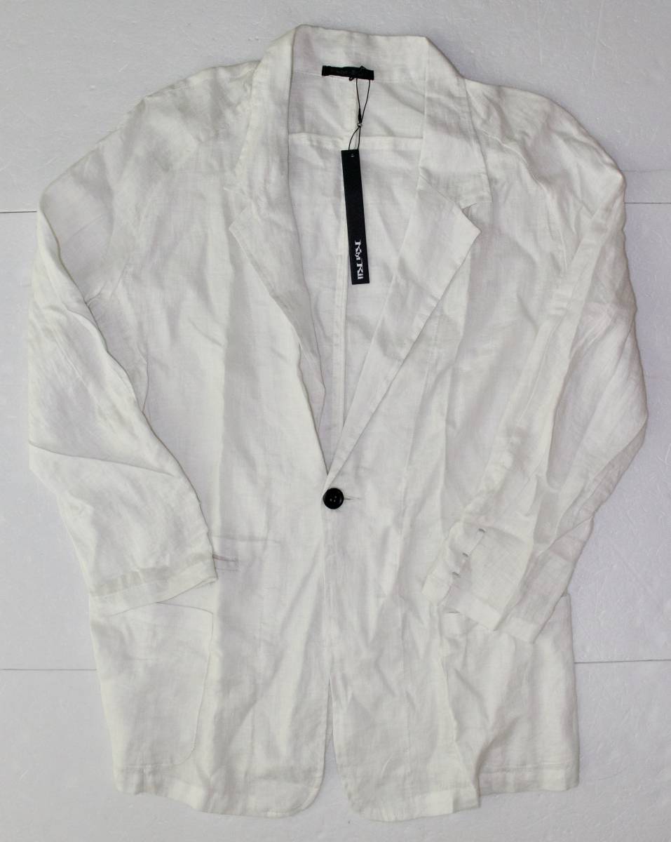 定価29000 新品 本物 KMRii Cropped Sleeve JKT 03 リネン ジャケット 2 1801-JK10 ケムリ 2079