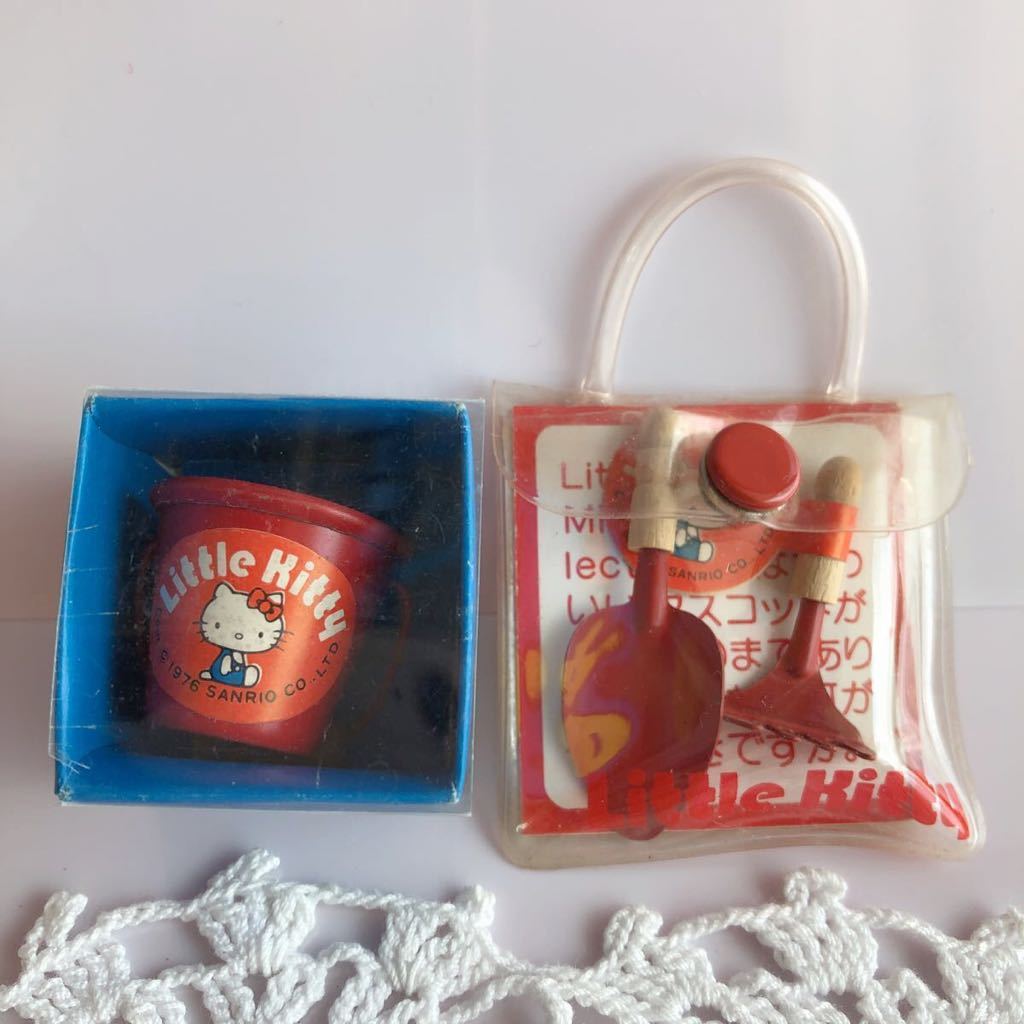  Sanrio * Kitty * little Kitty *4 point set * miniature collection * tin plate retro fancy miscellaneous goods old Logo that time thing *1976 year * box attaching *