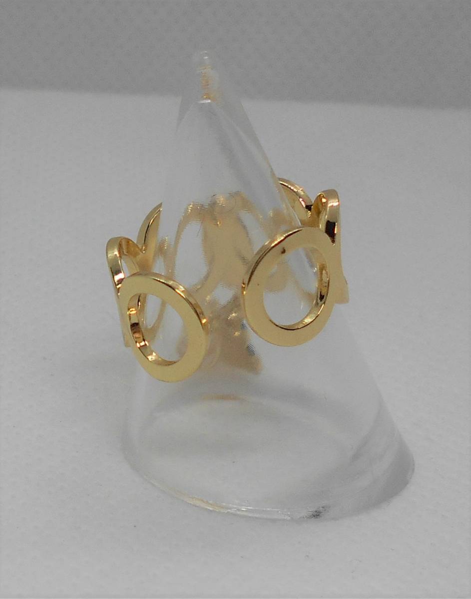 【新品】レディース　指輪　フリーサイズ　ジルコニア　ハート　籠　ゴールドカラー　ホワイト_画像3