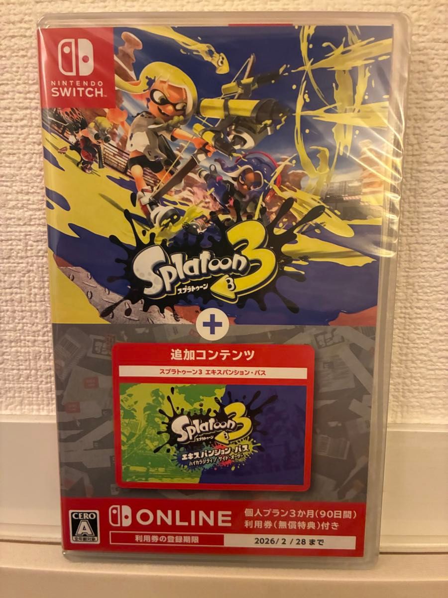 【新品未開封】スプラトゥーン3+エキスパンションパス 新品未開封シュリンク付き スプラトゥーン3 + エキスパンション