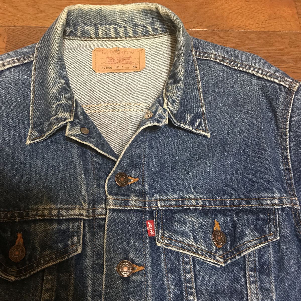 Levi's リーバイス 70506 36 S M ビンテージ 80 90 made in USA G ジャン デニム ジャケット　オリジナル 005_画像3