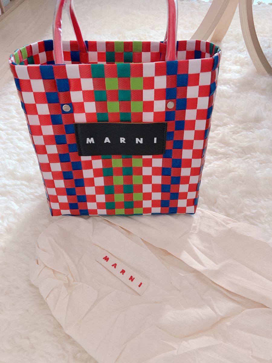 MARNI マルニ マルニフラワーカフェ カゴバッグ ピクニックバッグ 