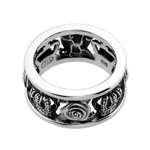 売れ筋】 新品◇JUSTIN RING◇7号◇クラウン薔薇リング◇定価20,900円