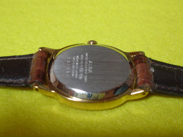 SEIKO company ALBA 5BAR for women wristwatch ellipse type 