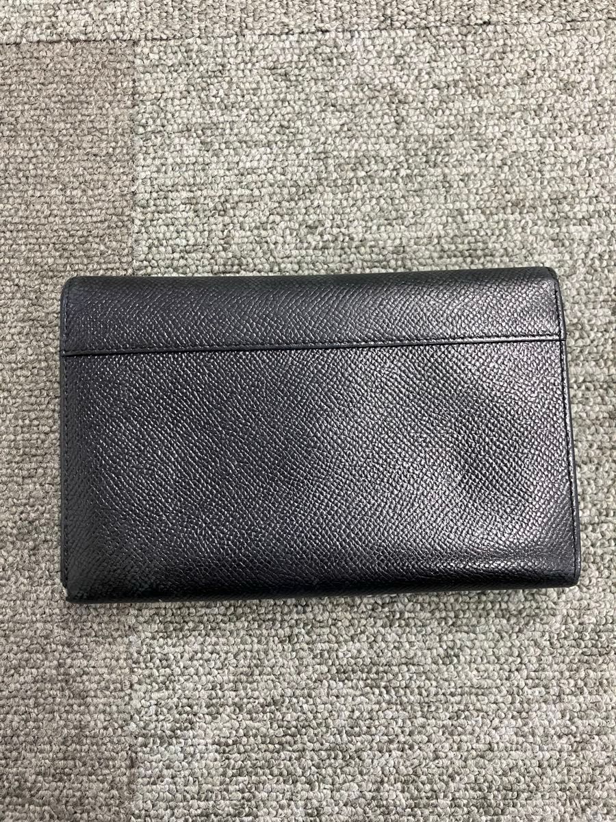 【BVLGARI】ブルガリ レザー ブラック 無地 スマートウォレット BVLGARI ブルガリ 二つ折り財布 ブラック レザー 使用品|Yahoo