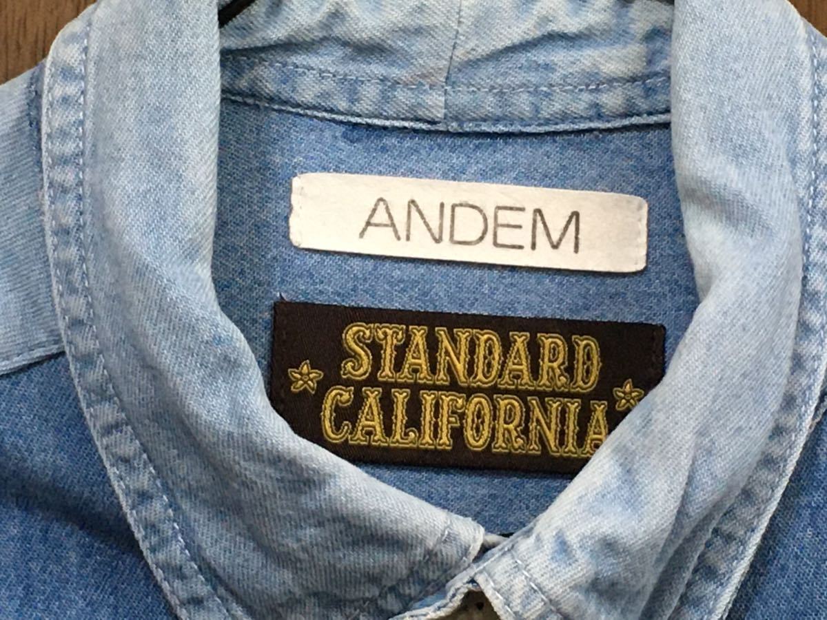 STANDARD CALIFORNIA スタンダードカリフォルニア　ANDEM アンデム　別注　リメイク　デニム　シャツ_画像3