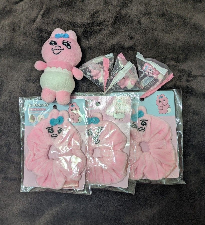 おぱんちゅキャラクターぬいぐるみまとめ売り7点 おぱんちゅうさぎ マスコット ぬいぐるみ シュシュ 7点セット