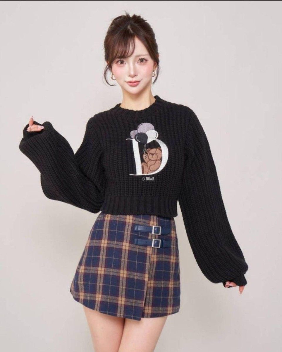 Dベアバルーンニットトップス ダーリッチ Darich 新品 Dベアバルーンニットトップス ブラック|Yahoo