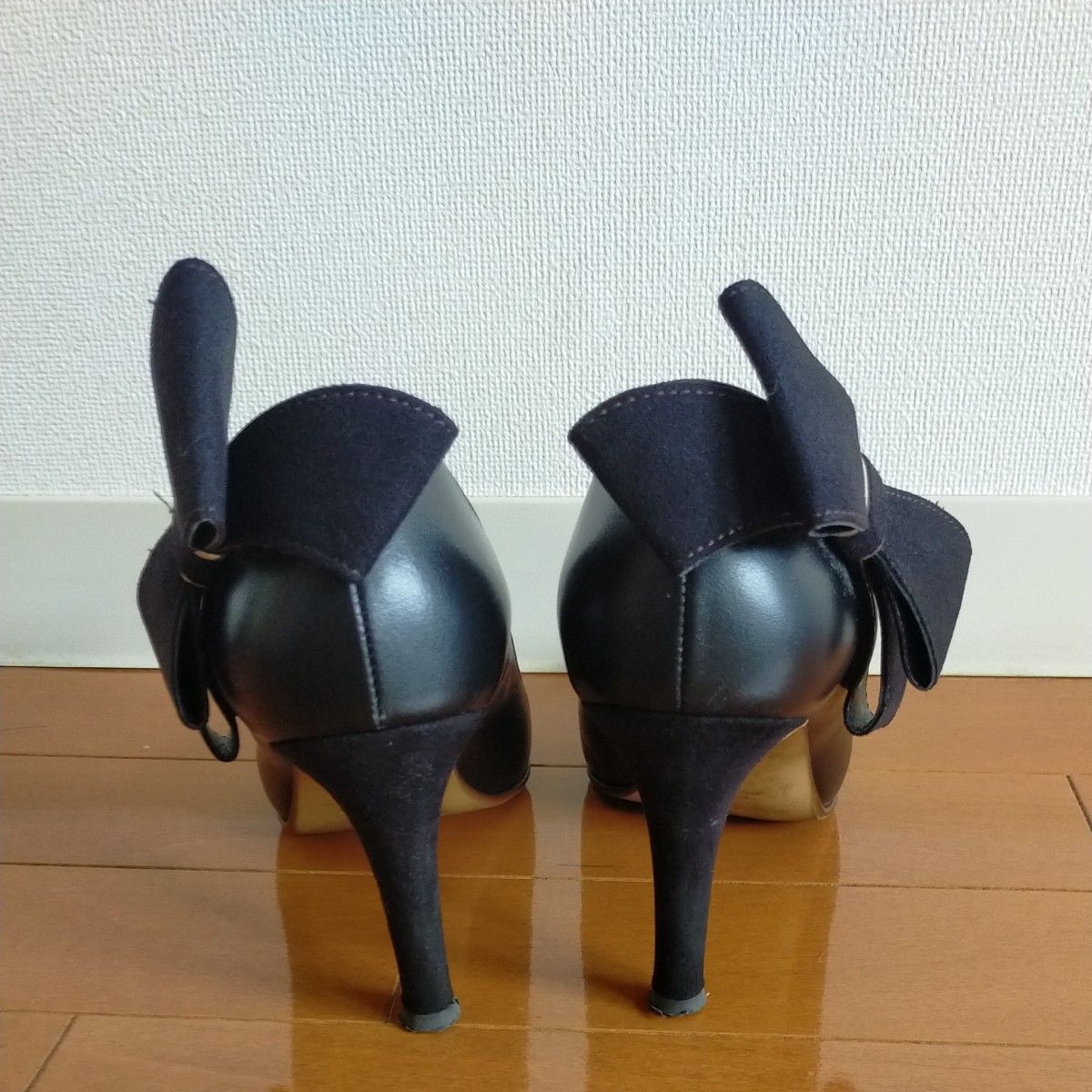 DIANAダイアナ エナメル レザー リボンパンプス フォーマル 黒24.5 USED DIANA ダイアナ リボンパンプス 黒 23 5cm|Yahoo!フリマ