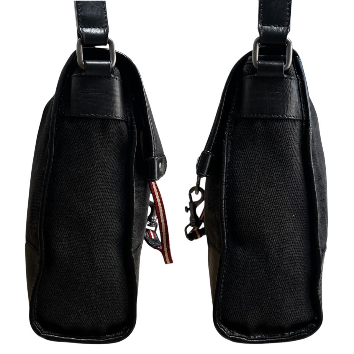 極美品✨ BALLY フラップ ショルダー バッグ A4 ストライプ ライン BALLY バリー ショルダーバッグ ストライプ ユニセックス