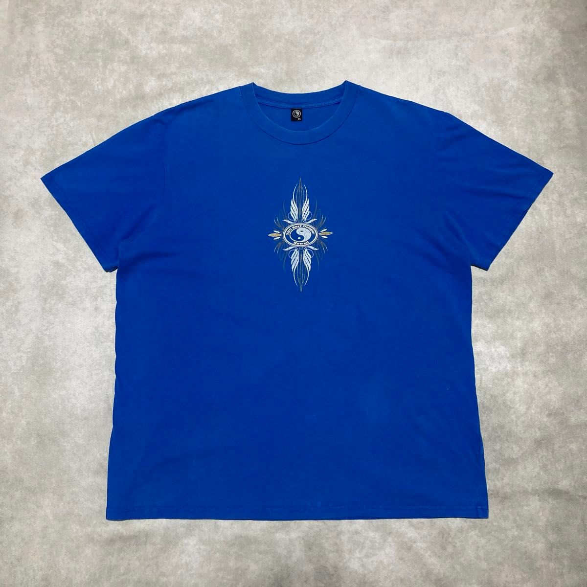 【Town & Country】陰陽プリントフーディ 00s TOWN&COUNTRY タウン&カントリー Tシャツ ピンストライプ 00s