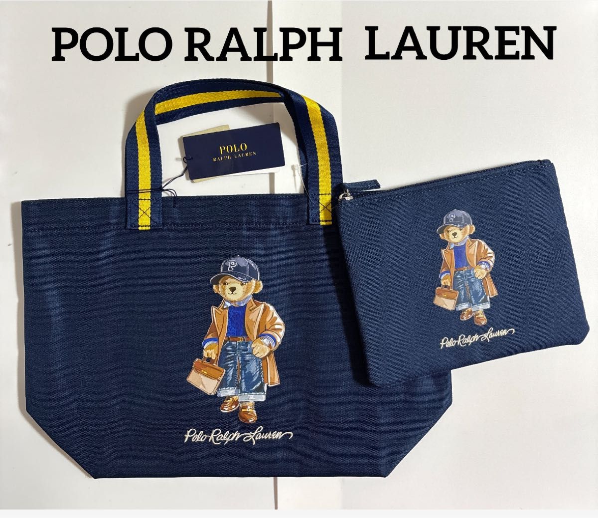 ◆国内発送◆【POLO RALPH LAUREN】ポーチ付き トートバッグ 新品未使用 POLO RALPH LAUREN ポロラルフローレン トートバッグ