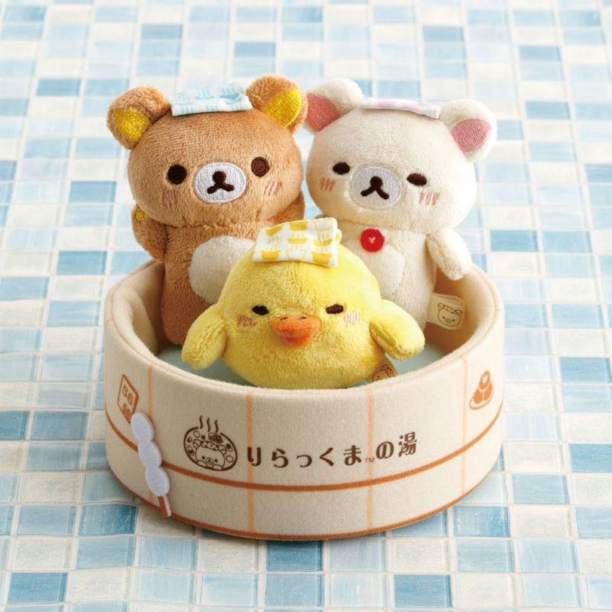 新品未開封 リラックマストア限定 ノベルティ ぬいぐるみ おきがえセット 非売品 新品未開封 お顔厳選 リラックマ りらっくまの湯限定シーン