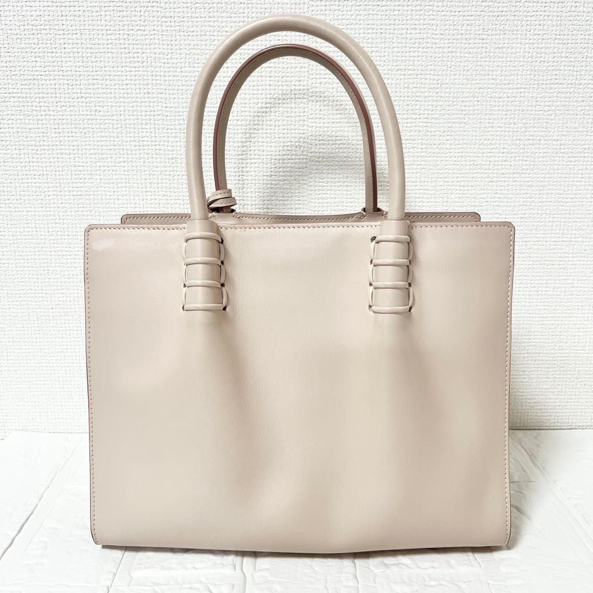 極美品 TOUS トウス 2way トートバッグ ショルダーバッグ グレー 極美品】未使用級 TOD'S トッズ ハンドバッグ 2way ショルダー付